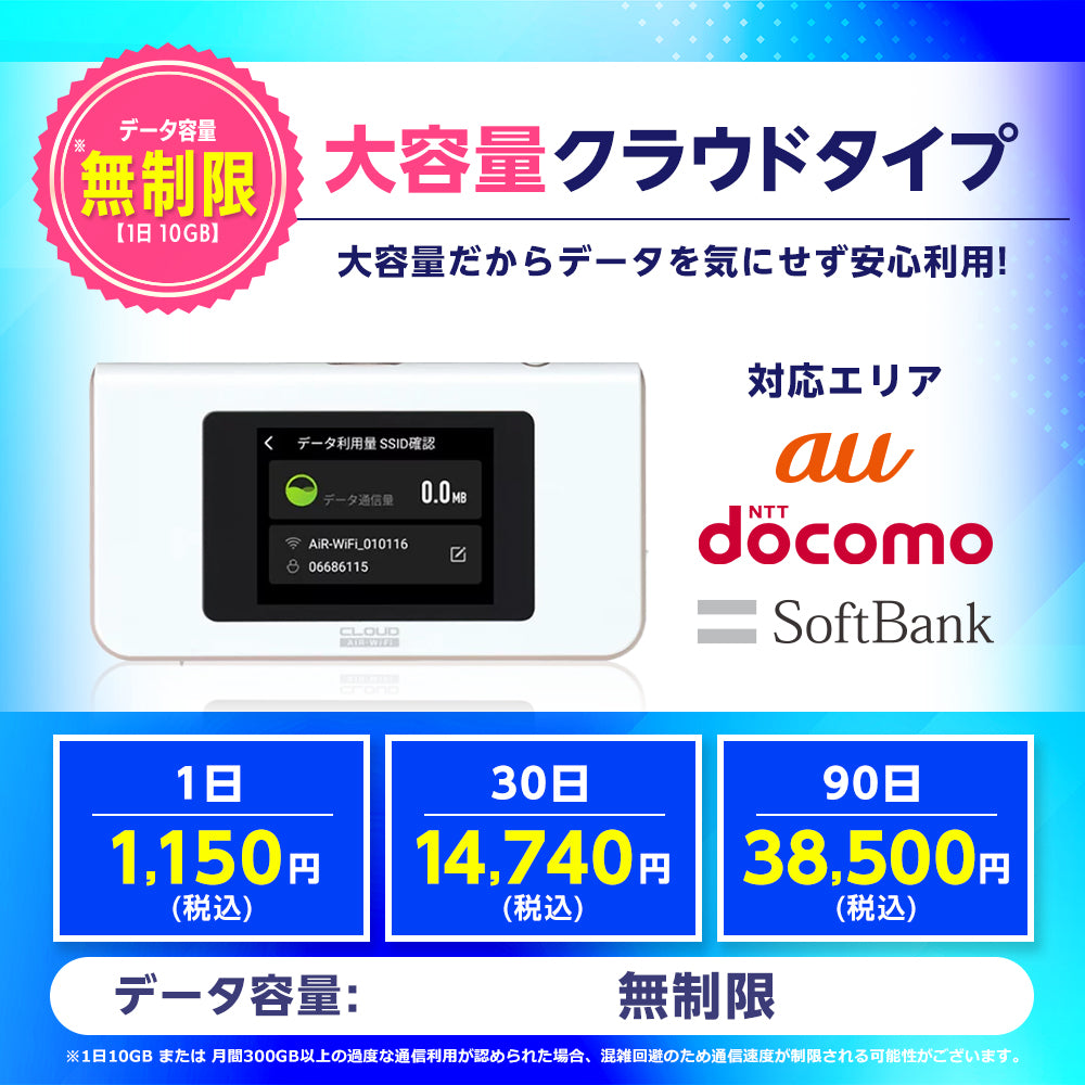 大容量クラウドタイプ レンタル